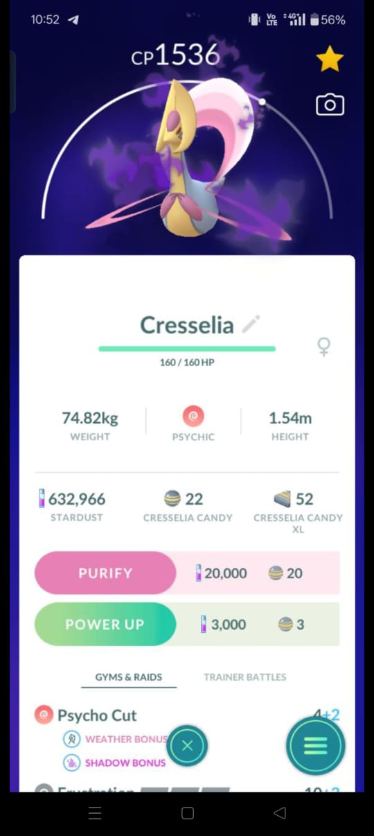Pokémon GO Cresselia (Shadow)