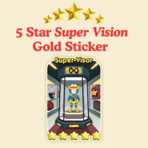 5 Star Super Vision Gold Sticker 2x